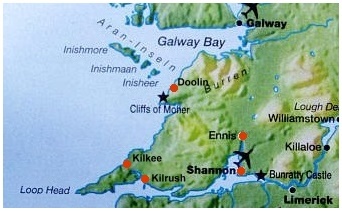 Karte von County Clare