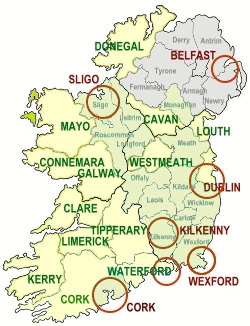 image accommodation map of Ireland
